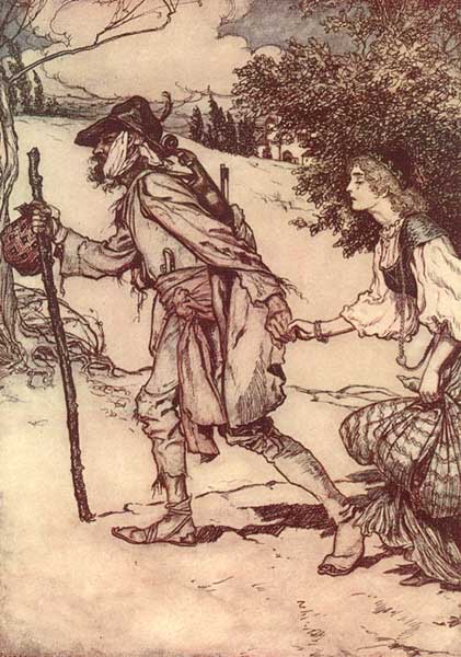 King Thrushbeard by Arthur Rackham