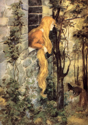 Anonymous illustration of Rapunzel