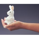Folkmanis White Rabbit Finger Puppet