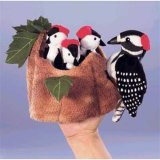 Folkmanis Woodpecker Family Hand Puppet