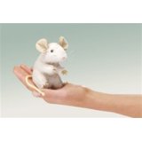 Folkmanis White Mouse Finger Puppet