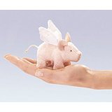 Folkmanis Flying Pig Finger Puppet